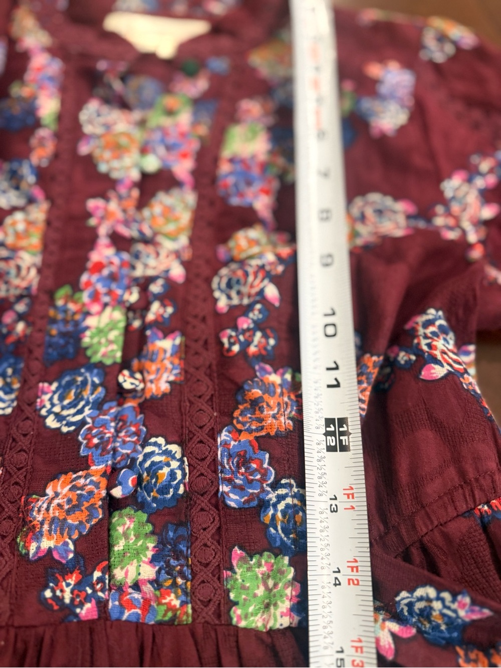 Anthropologie Plum Floral Long-Sleeve Dress - Picture 12 of 16